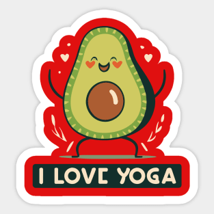 Yoga lover Avacado Sticker